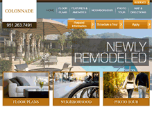 Tablet Screenshot of colonnadeliving.com
